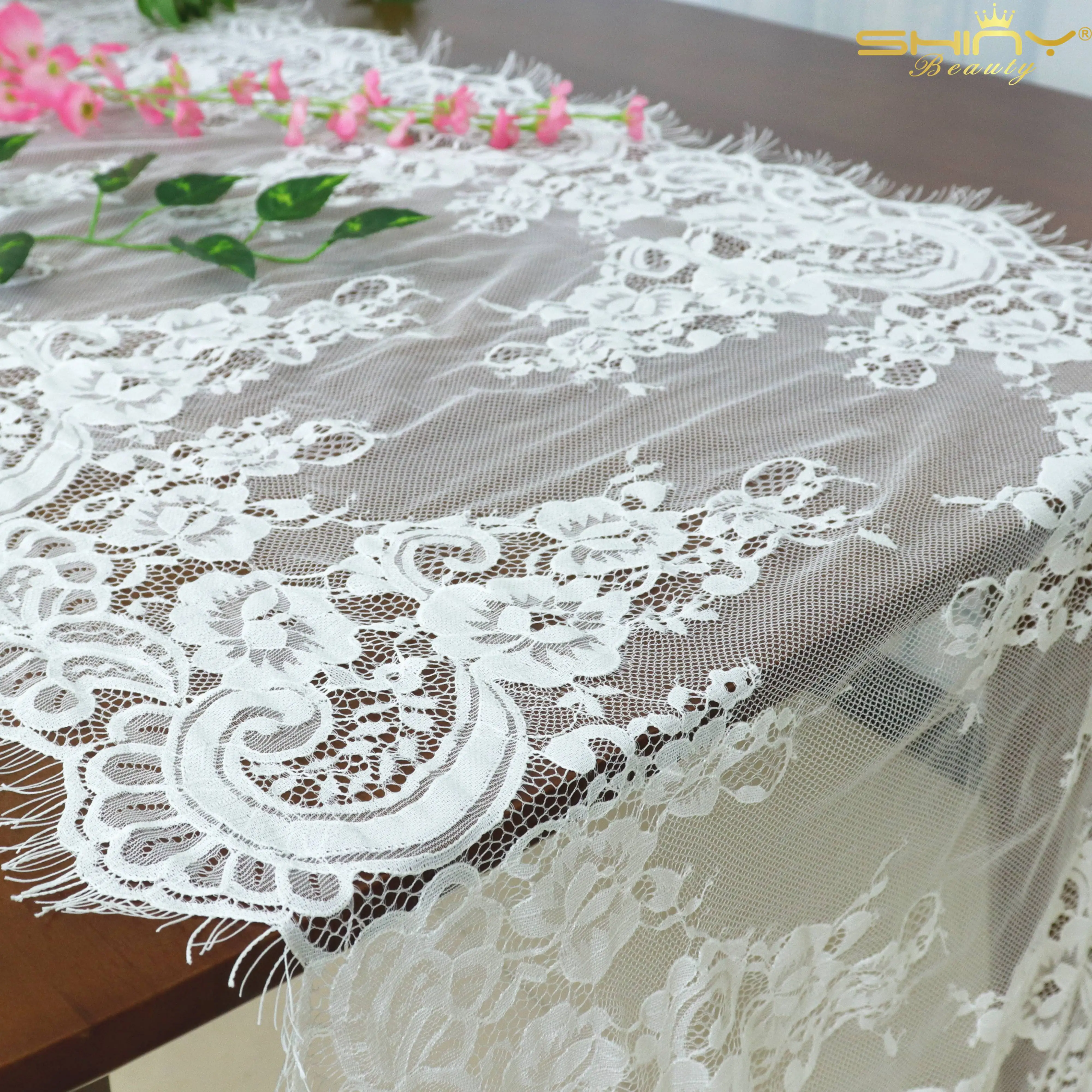 

Large Dining Room Table Runner 2 Pack Table Runner White Lace 20x120Inch Table Decorations For Party-M190904