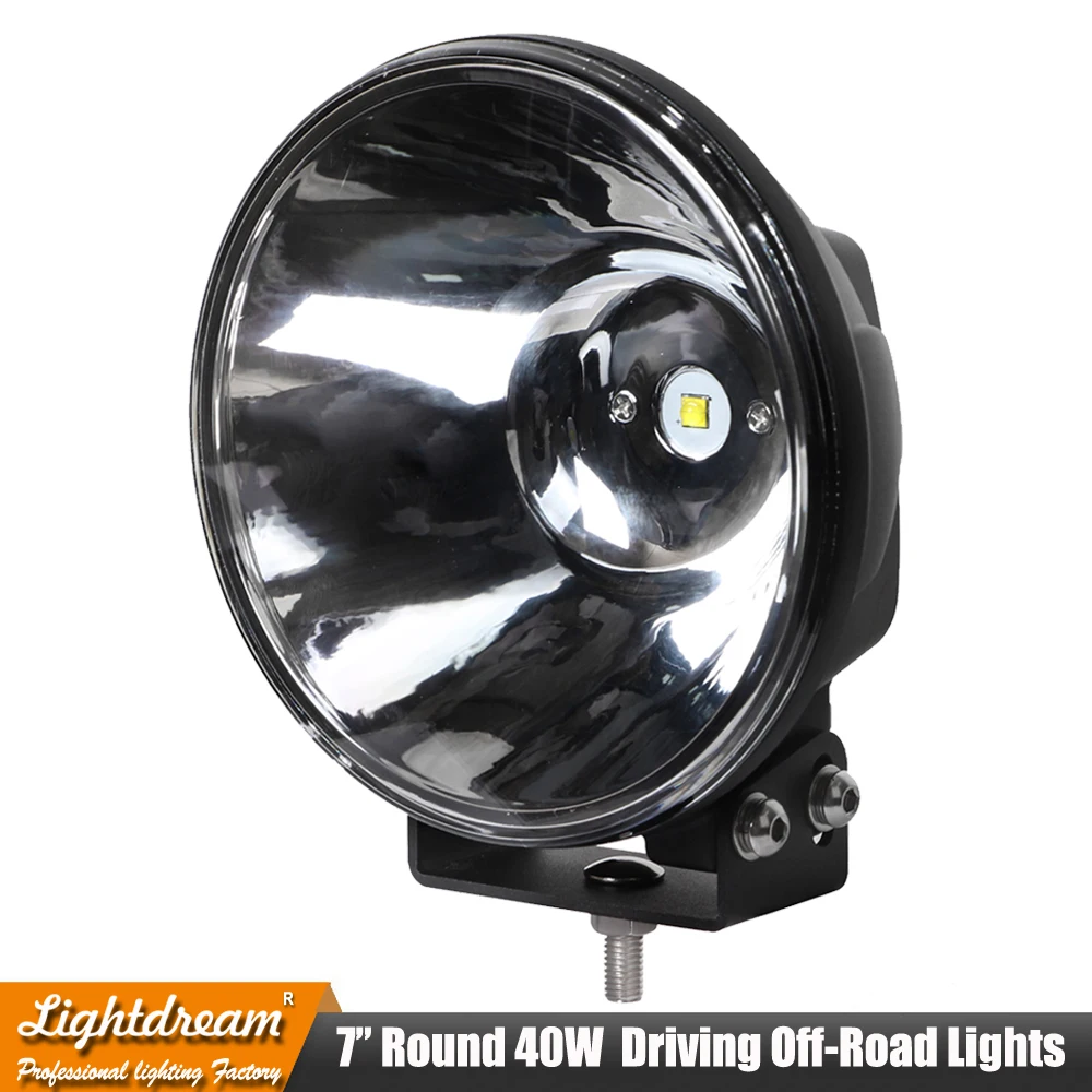 

7 Inch Led Offroad lights 35W Single COB Led Work lights 3500Lumens IP67 12V 24V Car Truck transports led cannon lights x1pc