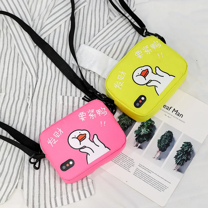 

2019 New Style Shoulder Bag Square Sling Bag Rich Duck Printed Shoulder Bag One-Shoulder Handbag WOMEN'S Bag Fashion