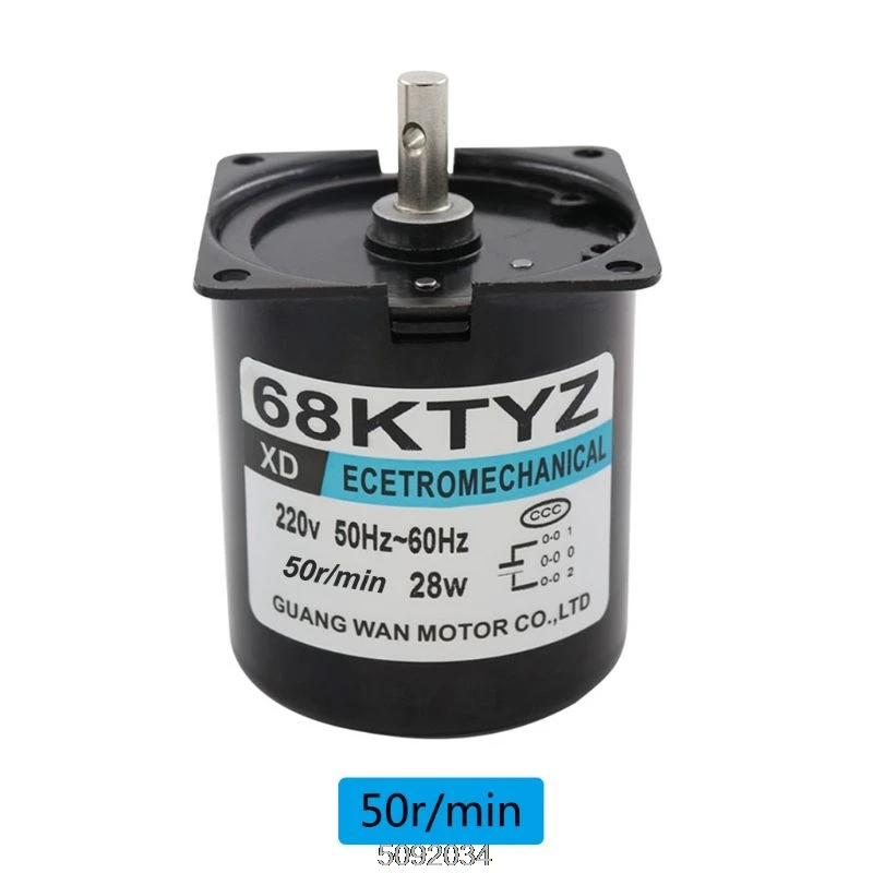 68KTYZ низкая Скорость синхронный двигатель переменного тока 220V 2,5-110r/мин с постоянным магнитом, работающий от постоянного тока - Цвет: 11AG200215-9