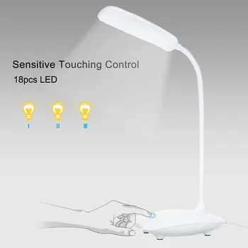 

LED Desk Lamp Touch Control 1.8W Desktop Light Multi-purpose Lighting Equipment For Home Dorm With 360° Rotatable Goosenecks