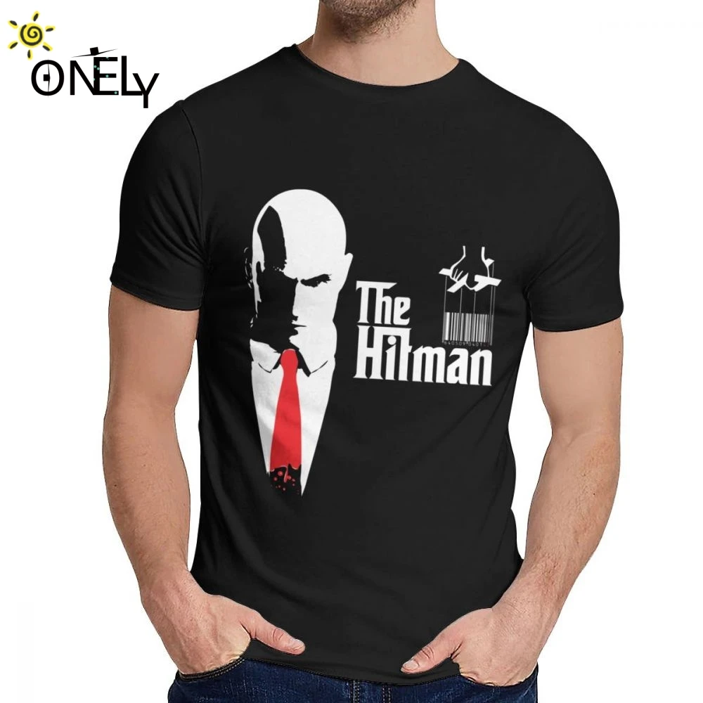 Moda o hitman t camisa homem novo personalizado natural algodão t camisa o pescoço