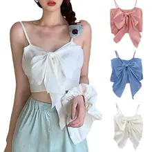 

80% Hot Sales!!! Sexy Women Sling Thin Sleeveless Bowknot Women Vest Tank Top Streetwear