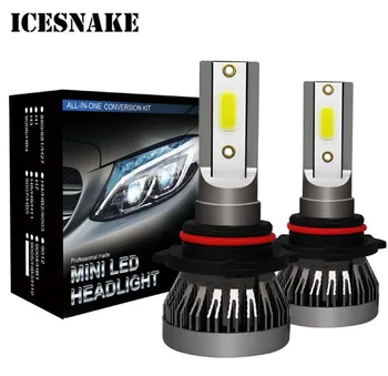 

ICESNAKE 2xLed H4 H7 H1 H11 9006 9005 9012 Car Led Headlight 360 Degree Lighting Headlamp Conversion Kit COB Bulb 90W 12000LM