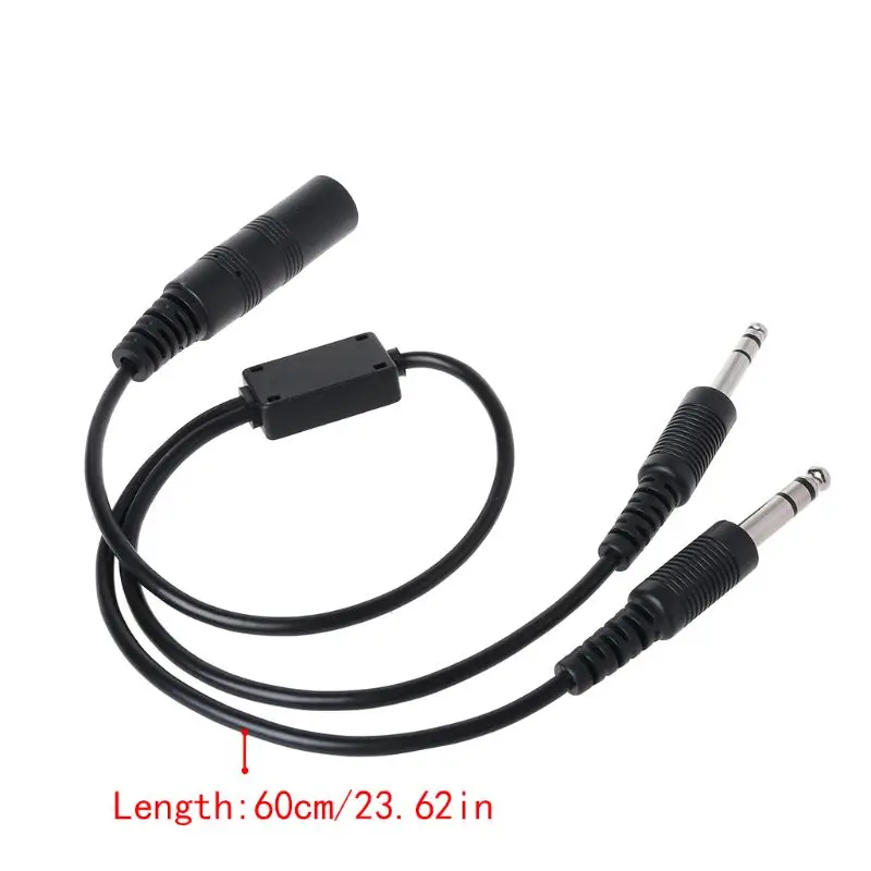 

Replaced Helicopter to Aviation Headset Adapter Cable for AVCOMM U 174