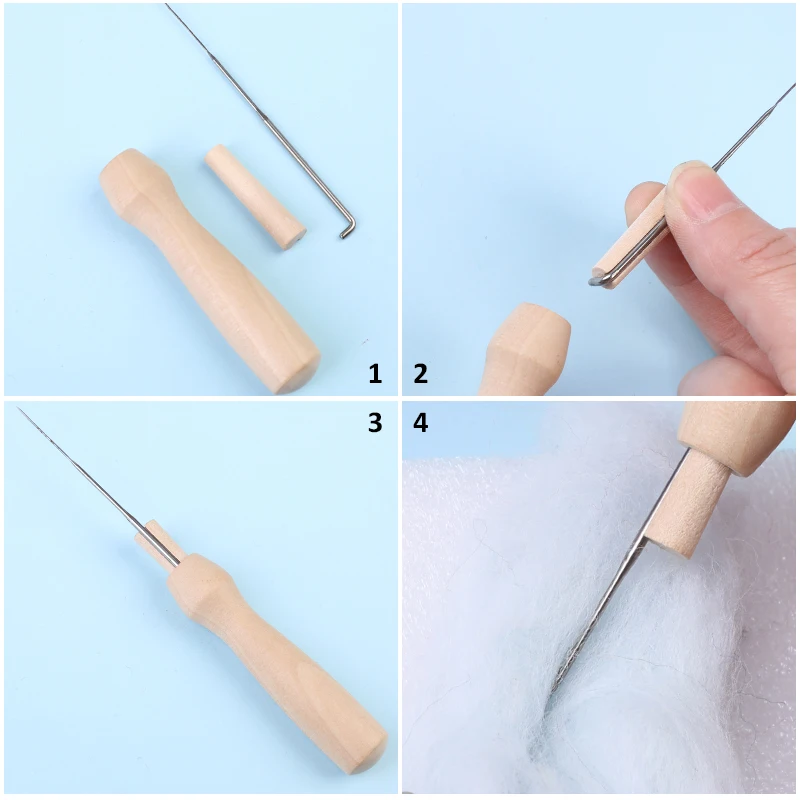 MIUSIE 16/25 Color Needle Felting Kit Wool Felting Tools Handmade Felt Needle Set 7pcs Pack Felting Fabric Materials Accessories