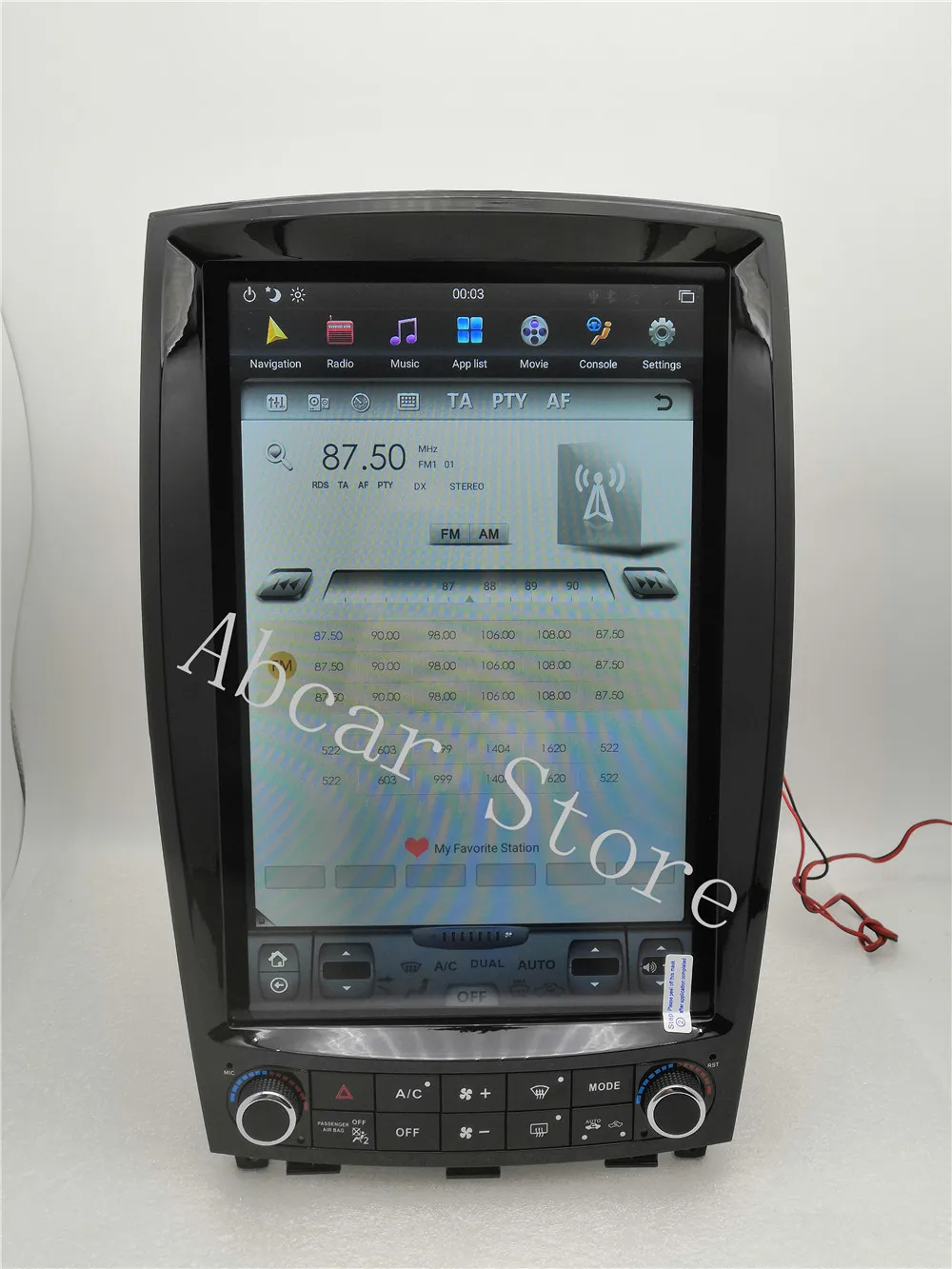 

12.1'' Tesla style Android 8.1 Car dvd player GPS Navigation For infiniti QX50 QX50L EX25 EX35 2010- 2017 stereo radio PX6 HDMI