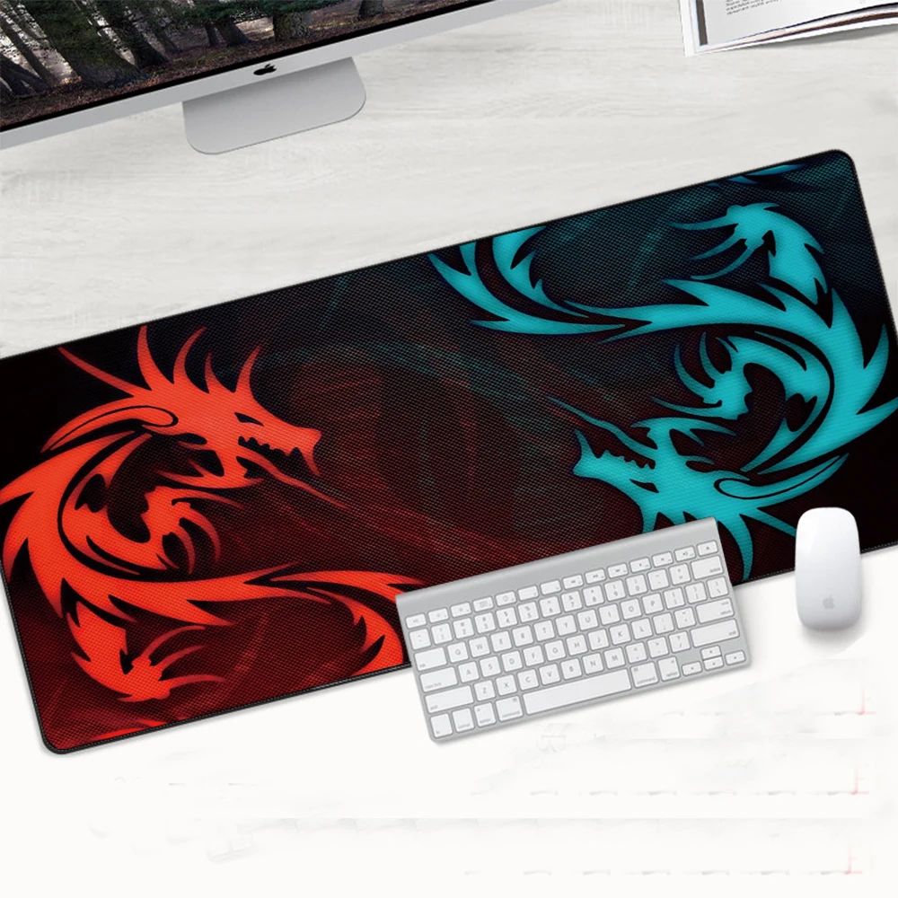 800x300mm XXL Dragon Desktop Pad Gaming Mousepad Large Mouse Pad Keyboard Computer Mouse Pad with Locking Edge Gaming Mouse Mat