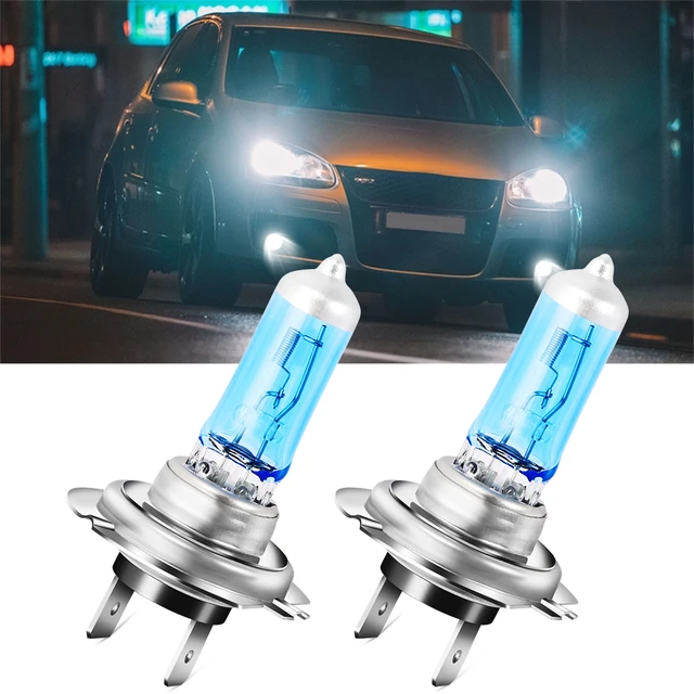 KIT DE 2 AMPOULES LAMPES HALOGENE PHARE XENON GAZ SUPER WHITE H4