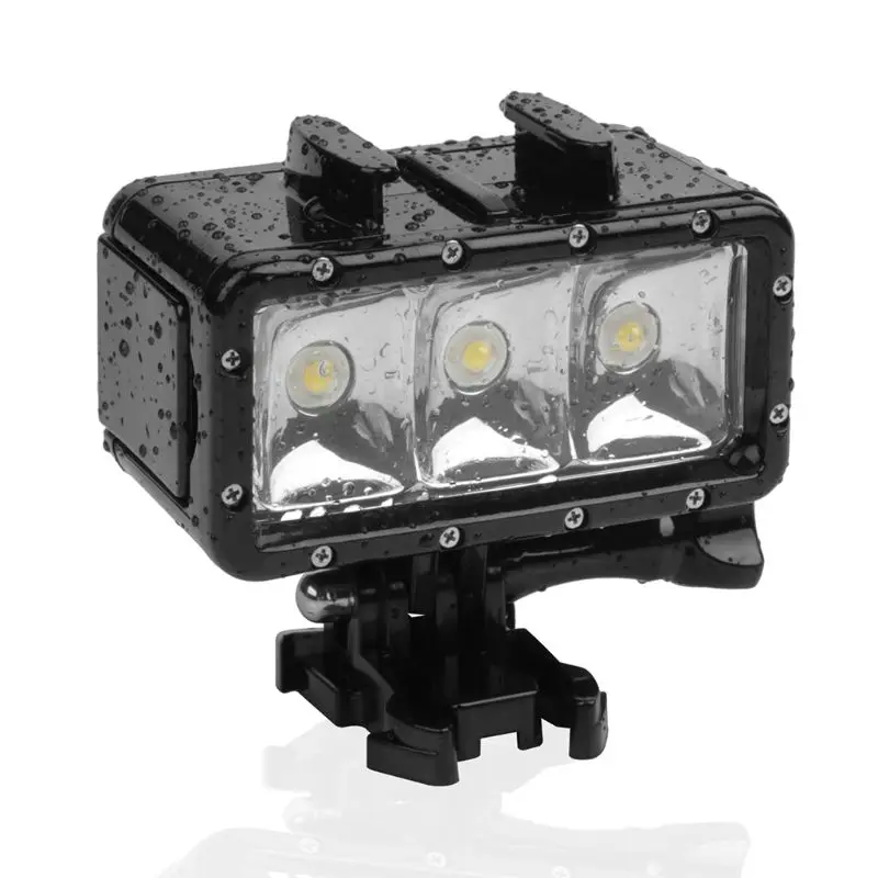 

Waterproof Diving LED Light Video Spotlight 40m Underwater Fill Lamp Dimmable Mount Buckle Screw Strap Kit for GoPro Hero 5 6