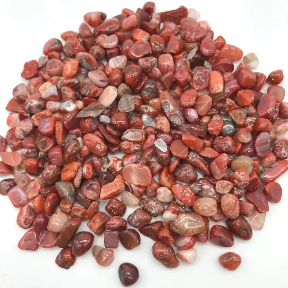 Red agate 100 г Degaussing каменные минералы аквариум с натуральными кристаллами гравия камни декоративный камень красный агат - Цвет: Red agate