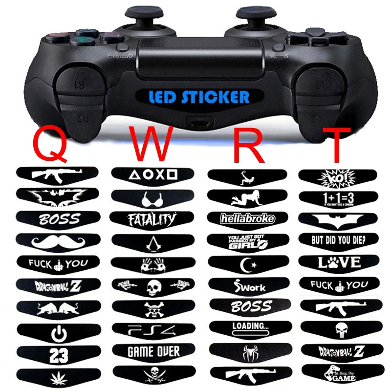 10 шт./лот, игровой светильник, виниловая светодиодная наклейка s для sony Playstation 4 Dualshock 4 PS4, контроллер, светильник, защитная наклейка