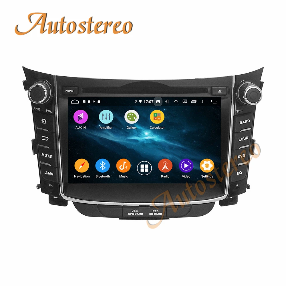 Автомобильный DVD плеер Android 10 PX5/PX6 GPS навигация для Hyundai I30 Elantra GT 2012 2016 авто радио