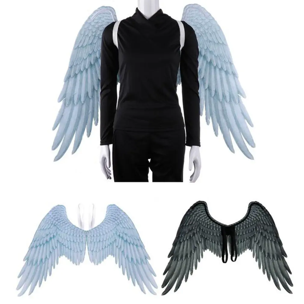 

1pc Halloween Wings Theme Party Cosplay Carnival Wedding Costume Props Mardi Gras Children Adult Unisex White Angel Wings