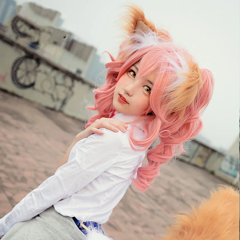 Fate EXTELLA FGO Fate Grand Order tamamo no Mae Maid JK косплей парик уши хвост аниме косплей реквизит для костюмов аксессуары