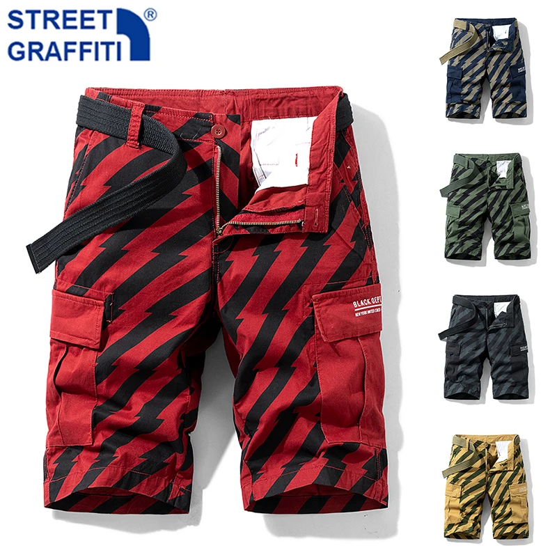 Pantalones cortos de algodón táctico para hombre, ropa de calle con bolsillos, informal, de camuflaje, holgados, 28 a 38, novedad de verano 2021