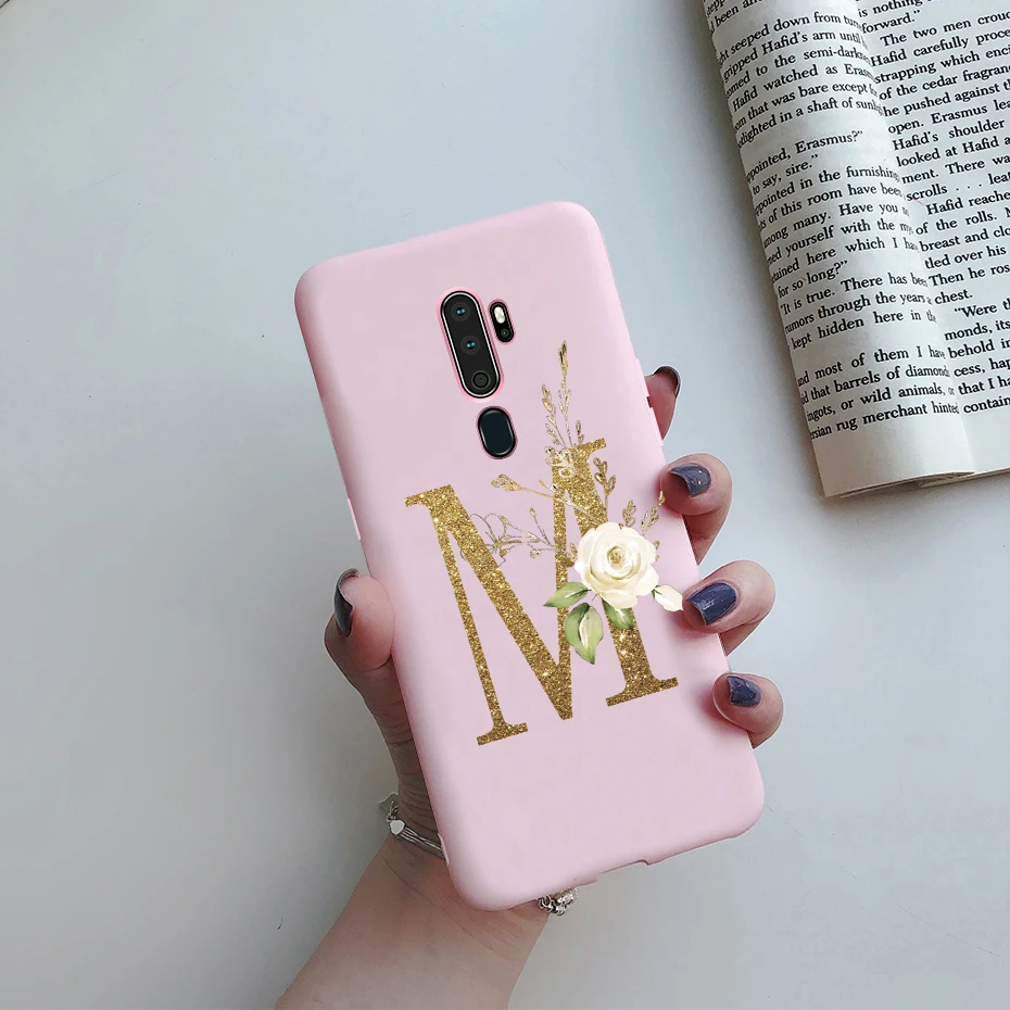 For Oppo A9 A5 2020 Case Cover Shockproof Cute Letters Soft Silicone Phone Case For Oppo A9 A5 OppoA9 OppoA5 A 9 2020 Cases 6.5" casing oppo