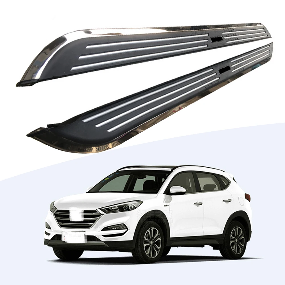 Боковой Шаг подходит для hyundai Tucson- Беговая доска nerf бар 2 шт. левый и правый алюминиевый боковой шаг боковая педаль лестницы