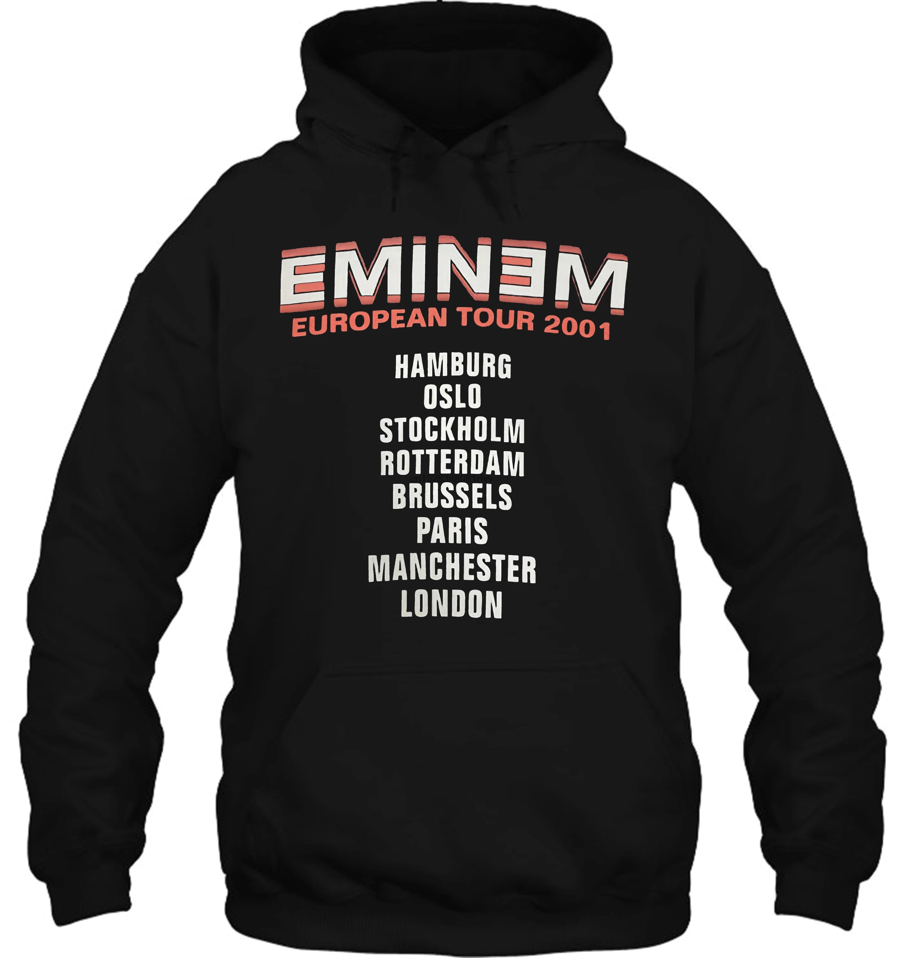 Мужская толстовка Eminem European Tour 90s хип-хоп Rap Tee промо редкая Горячая новинка Принт Стиль размера плюс женская уличная одежда