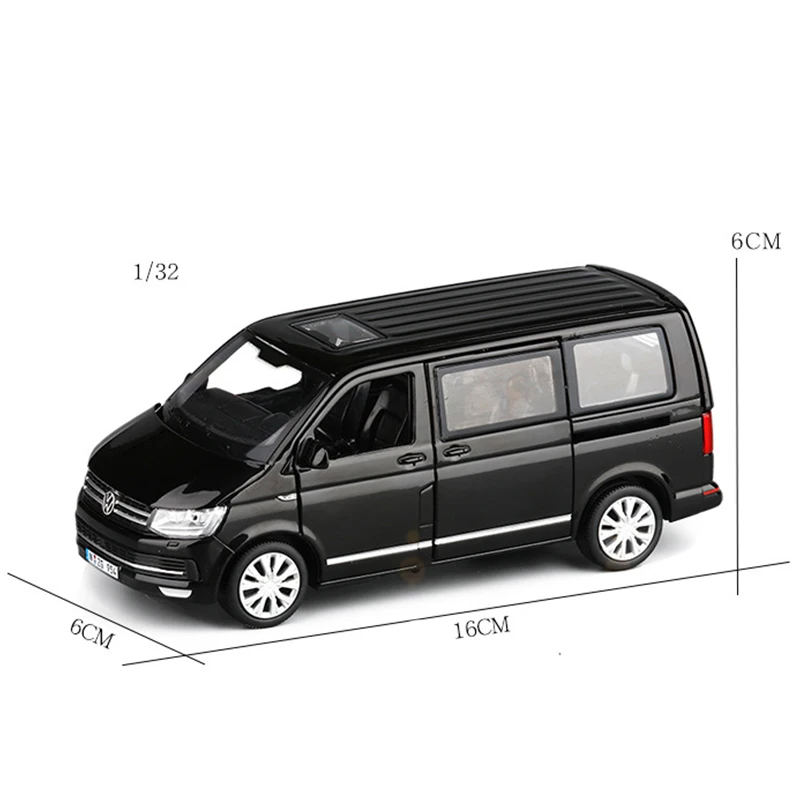 Skup 4 kolory 1 32 T6 Van model odlewu autobus samochodowy MPV chłopiec dziewczyna kolekcja prezentów ze światłem i dźwiękiem zabawki prezentowe V204