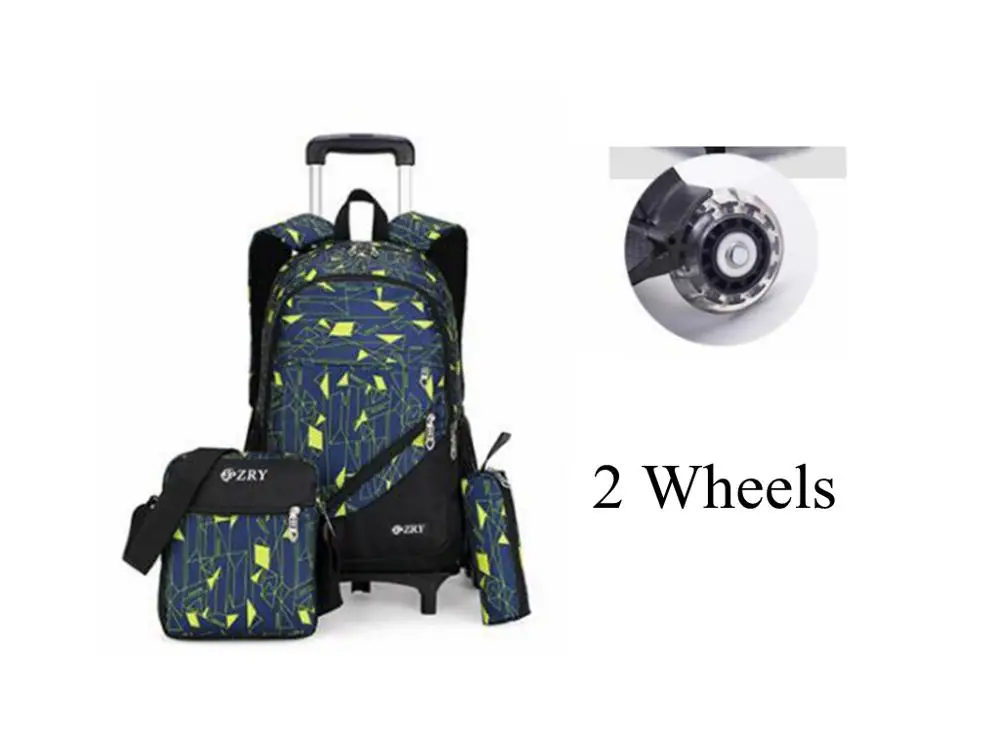 2 wheels Детский Школьный рюкзак на колесиках, детские дорожные сумки, рюкзак-тележка для школы для мальчиков, сумка на колесах, школьная сумка на колесиках - Цвет: 2 wheels