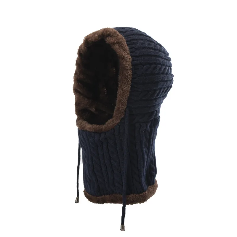 Зимние шапки для мужчин и женщин Skullies Beanies для верховой езды, Ветрозащитная маска для защиты ушей, Балаклава для женщин и девушек, Толстая теплая вязаная шапка