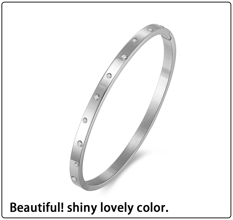 Gold Bangles Stainless Steel Women (4)
