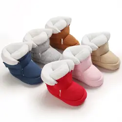 2021 Baby First Walker Causal Anti-slip Snow Boots Velvet Shoes Newborn Baby Girl Winter Keep Warm Boys Shoes Soft Sole Prewalk