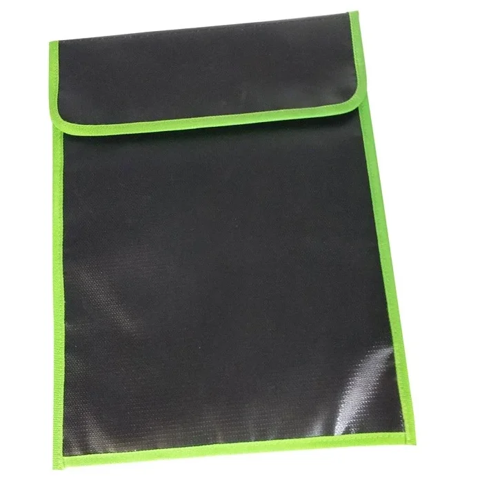 Black Огнестойкая Сумка для документов 15x11 дюймов, не зудящая с силиконовым покрытием, огнестойкая сумка для хранения денег, документов, ювелирных изделий, паспорта - Цвет: Black