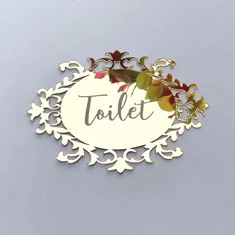 3D Acrylic Toilet Mirror Stickers Woman&Man Toilet Sign Mirror Wall Sticker Home Hotel Washroom Door Sign Sticker toilet mirror stickers