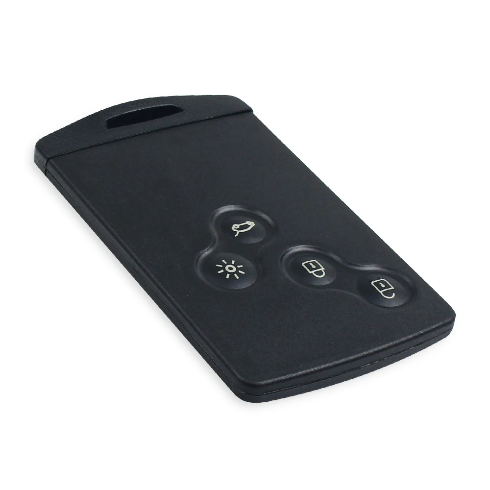 KEYYOU 10 шт. 4 кнопки дистанционного ключа смарт-карты чехол Fob для Renault Laguna Koleos смарт-кард ключ оболочки вставить чистое лезвие ключа