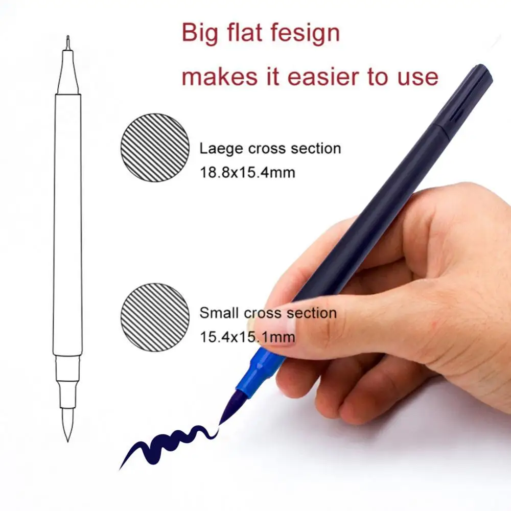 Felt-tip Pens Dual Tips 48/60/72/100 Art Marker Water Based Ink Soft Fine Brush Pen for Kids Adults Drawing Colors for Children
