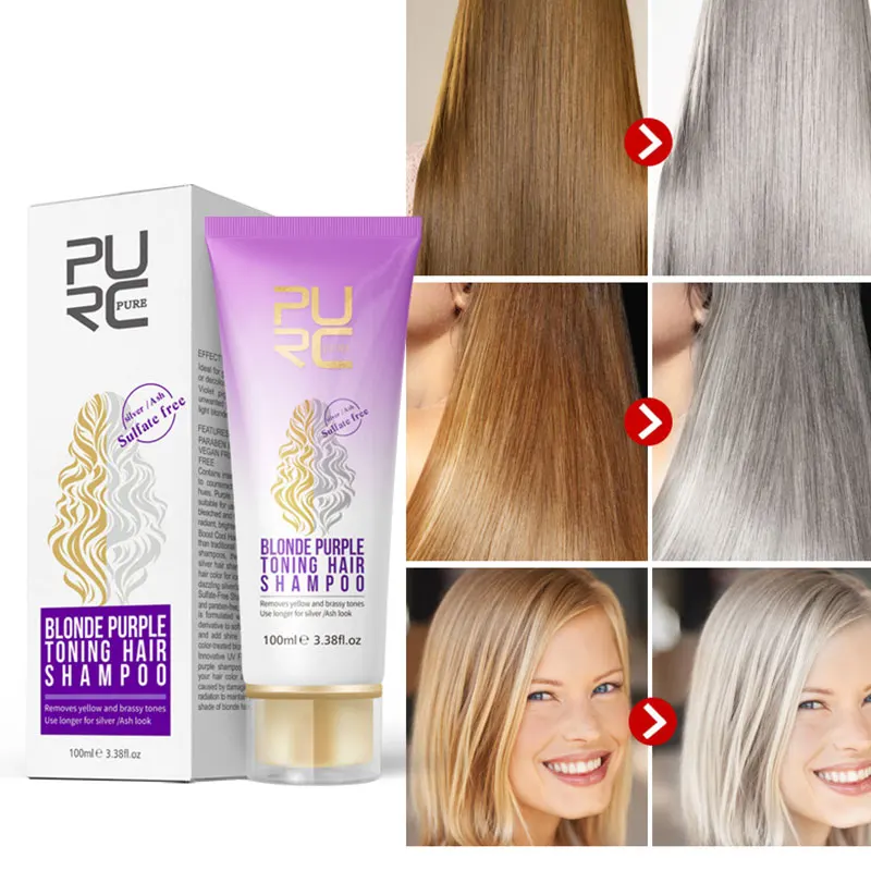 Профессиональный Восстанавливающий блонд отбеленный выделенный шампунь эффективный фиолетовый шампунь для светлых волос