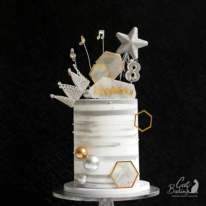 Couronne De Gateau En Marbre Blanc Noir Blanc Couronne De Decoration Pour Fete D Anniversaire Fournitures De Patisserie Pour La Mariee Cadeau D Amour Aliexpress