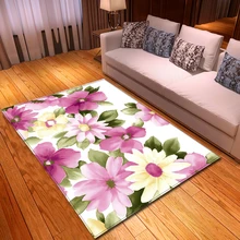 Скандинавский стиль 3D Florals коврик фланелевый пены памяти мягкие коврики для спальни коврики пасторальные ковры для гостиной