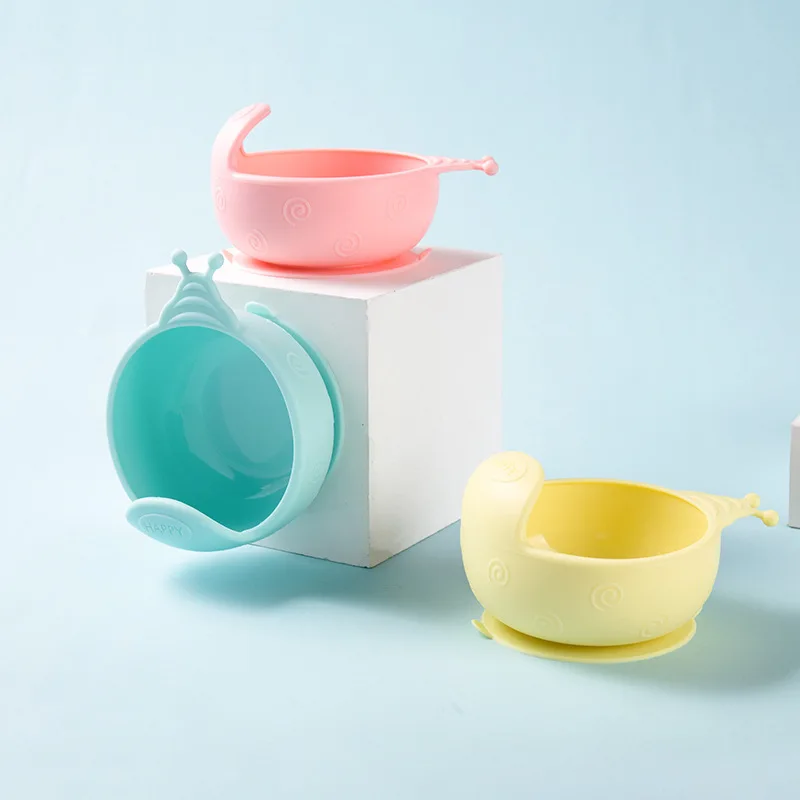 Baby Feeding Learning Dishes Suction Bowl High Quality Assist Toddler Baby Food Dinnerware For Kids Eating Training Gyro Bowl