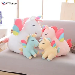 Peluches de unicornio con alas de arcoíris para bebés y niños, bonito juguete de 25 55cm, caballo de dibujos animados, Animal de peluche, regalo
