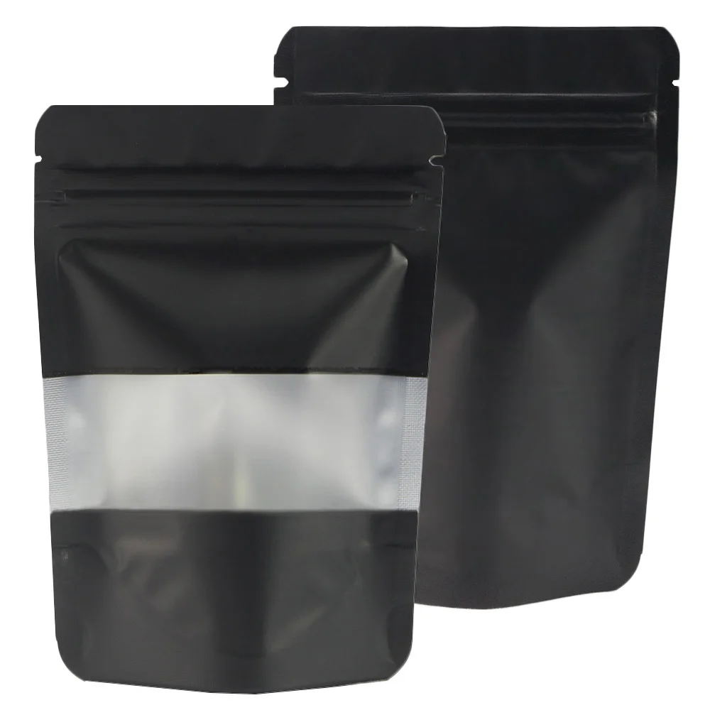 Reclosable Zip Lock Bags Kitchen Organizer Bags Stand Up Biscuits Pouches Eco Aluminum Foil Mylar Plastic Bags With Clear Window 2