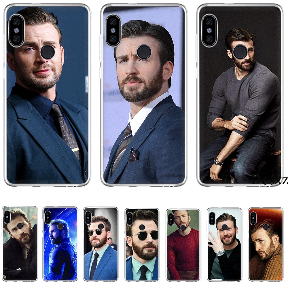 

Mobile Phone Case Tpu For Xiaomi Redmi Note 4 4X 5 5A 6 7 Pro Cover Chris Evans Marvel Captain America