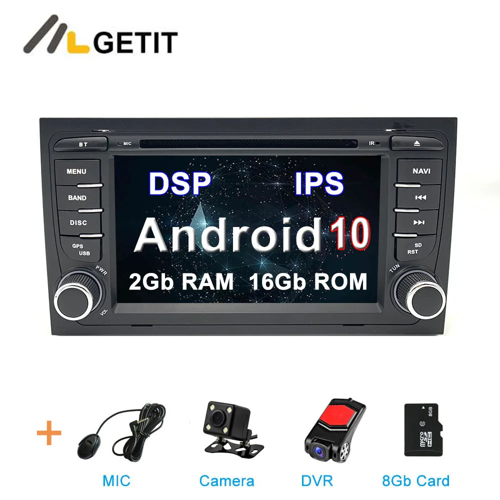 DSP ips Android 10 автомобильный DVD Радио gps плеер мультимедиа для Audi A4 S4 RS4 Seat Exeo с wifi BT авто стерео - Цвет: CARPLAY CAM DVR SD