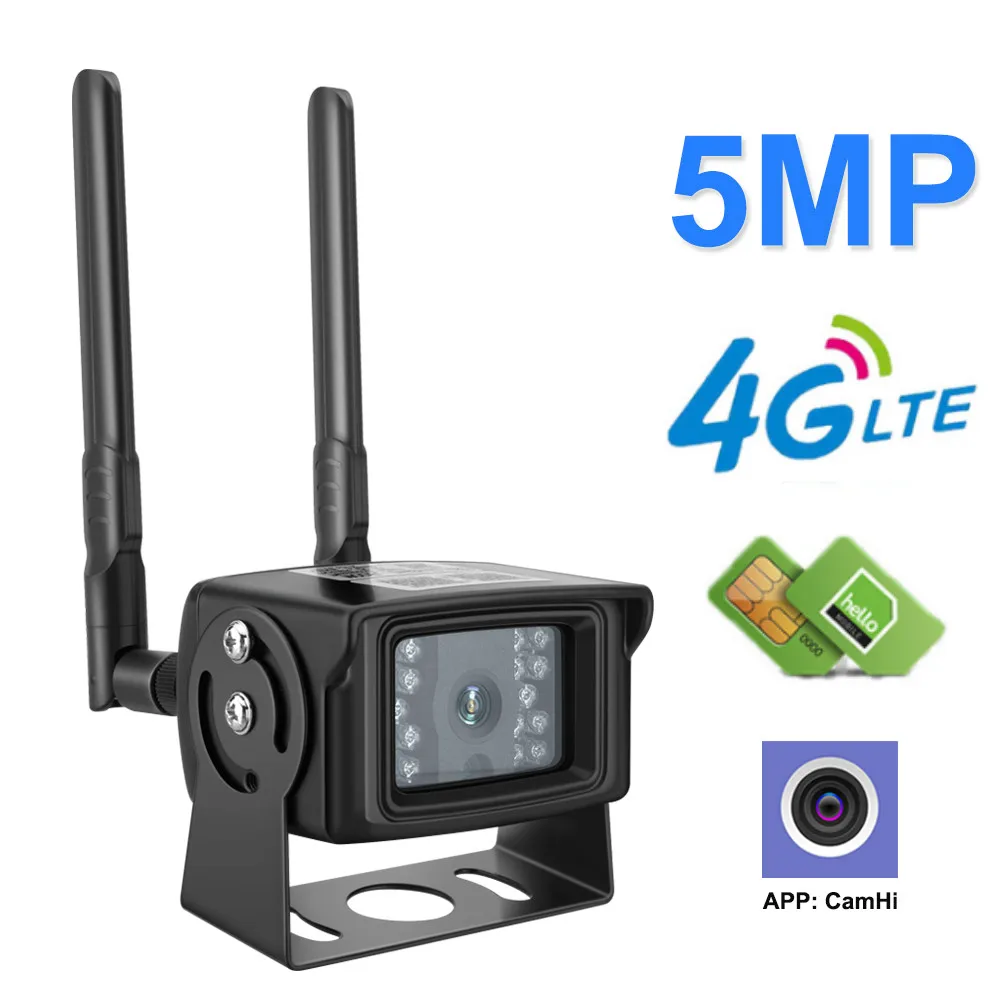 

1080P 5MP HD Camera IP Metal Case Outdoor WIFI Camera Wireless IR 4G Sim Card Camera MINI CCTV P2P For Car APP CamHi Security