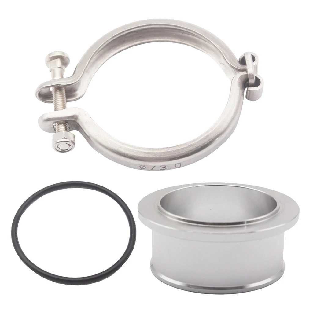 Turboflens, roestvrij staal voor Holset WH1C HX35 HX35W downpipe turboflens naar 3 V-band adapter