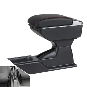 

Center Console Latch Lid Black Leather Armrest Cover for VW Golf Jetta Bora MK4 Passat Beetle Skoda Octavia