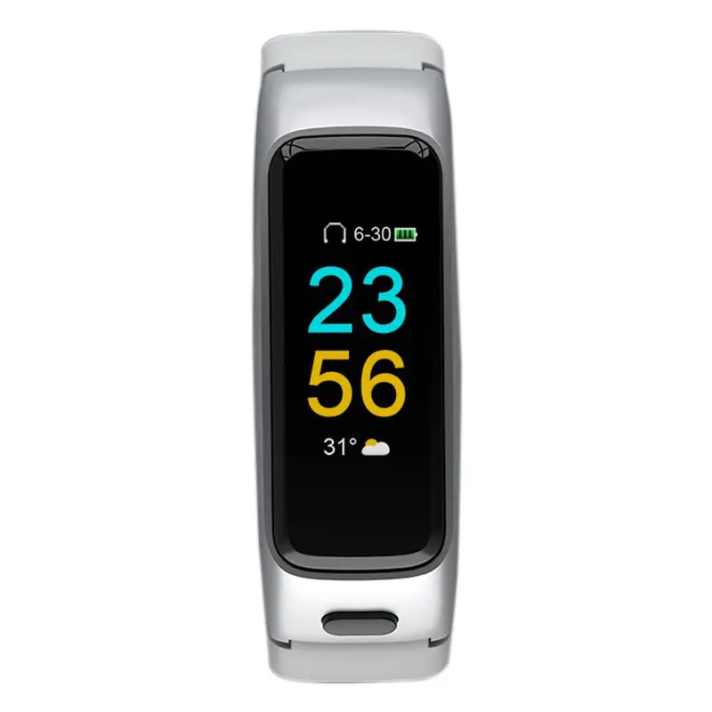 Fitness Track with 24H Heart Rate MonitorBluetooth EarphoneSmart Bracelet Talk BandActivity Tracker Watch with Color Screen