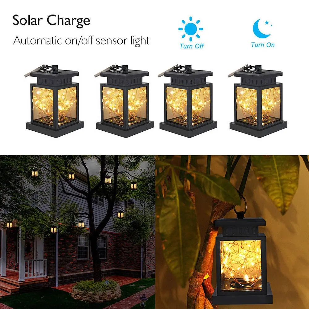 Portable Lantern LED light Outdoor Solar Hanging Light Yard Garden Lamp Decors for Camping Hiking new | Лампы и освещение