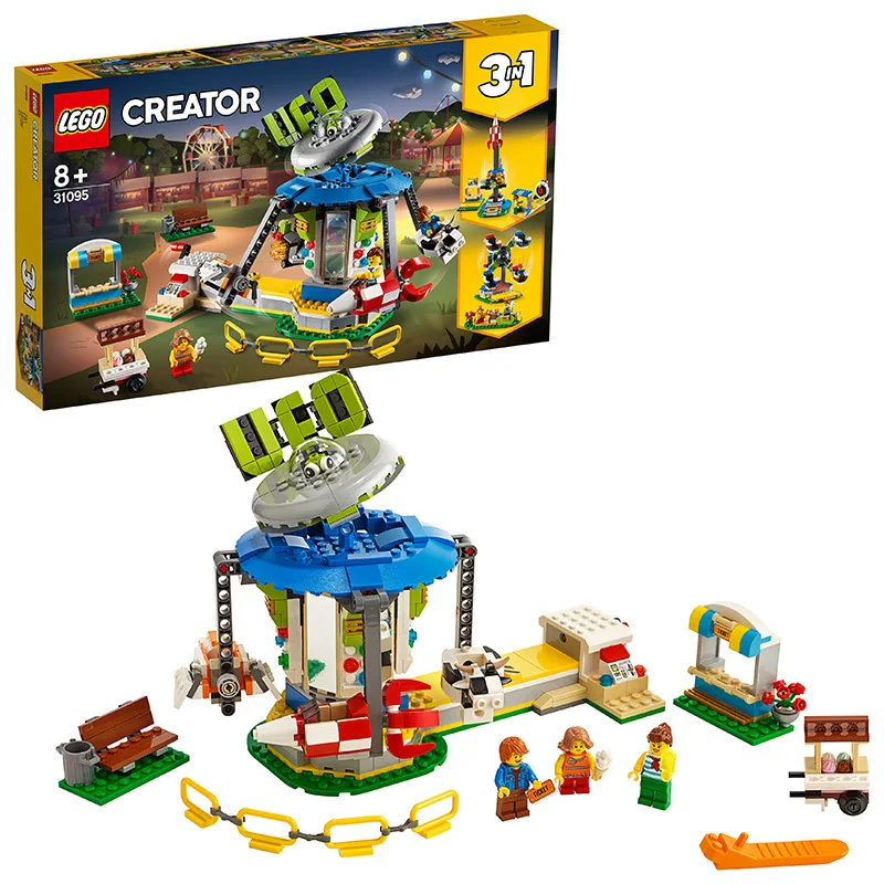 

July New Products Lego LEGO Creative Creator Series 31095 Amusement Park Merry-go-round Small Particles Building Blocks