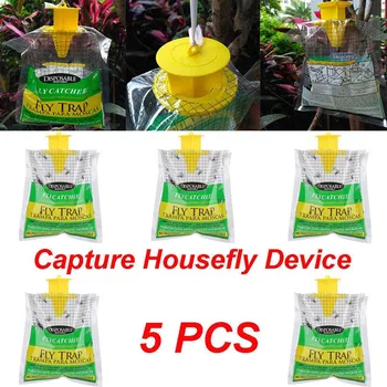 

5 Pcs Disposable Fly Trap Non Toxic Outdoor Insect Killer Catcher Bag Pest Control @LS