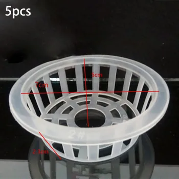 

5PC Plastic Mesh Pot Net Cloning Basket Hydroponic Aquarium Insert Plants Growth For Decorating Floral Arrangements
