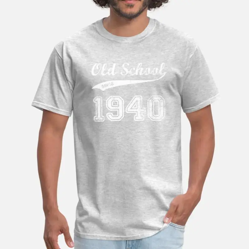 Дизайнерская мужская футболка 1940, хлопок, круглый вырез, против морщин, Мужская Футболка, большой размер 3xl 4xl 5xl, уличная одежда, топ, футболка - Color: Men-Gray