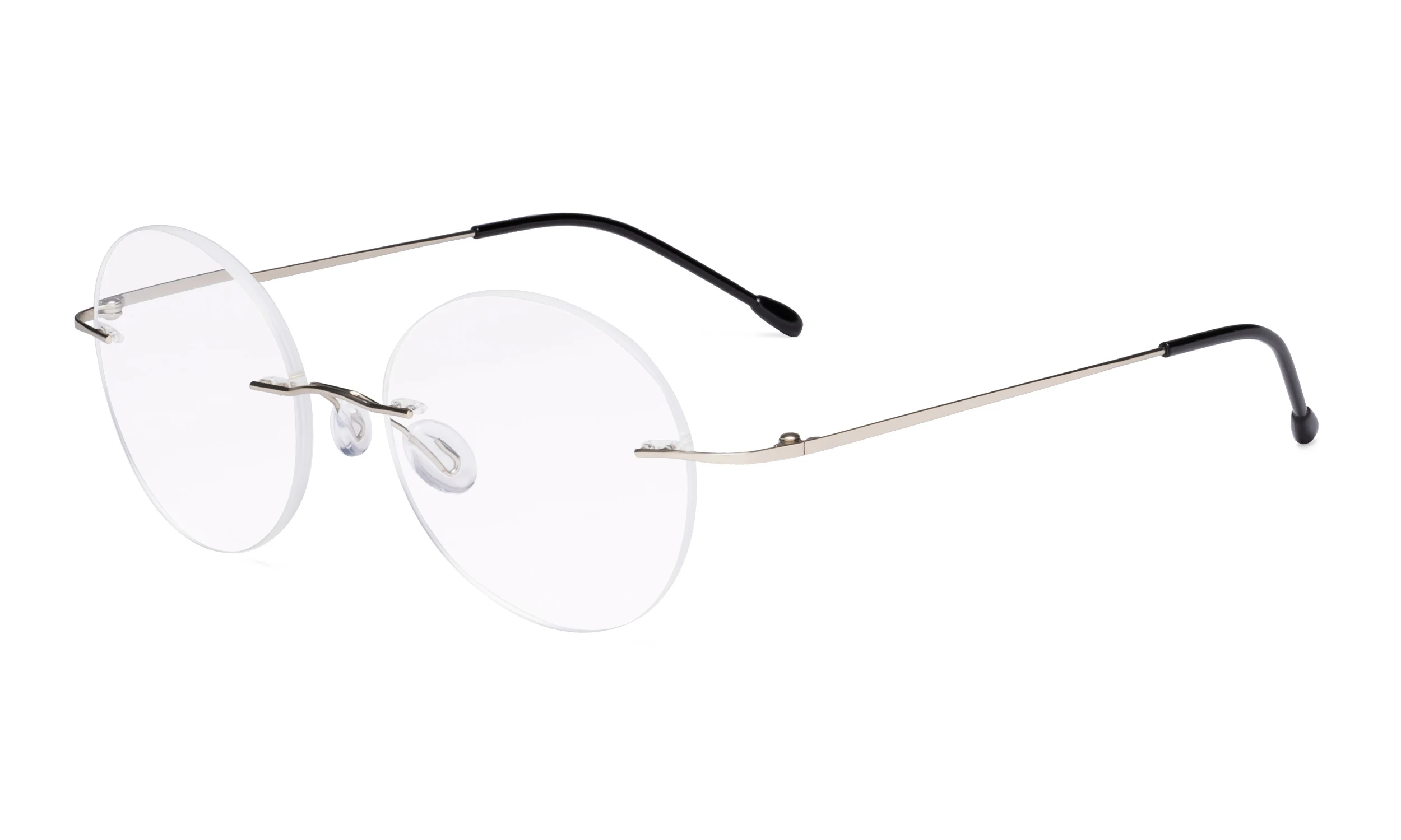 Silver RWK9910 Eyekepper бескаркасные очки для чтения женские круглые Без Оправы для чтения мужчин - Цвет оправы: Silver